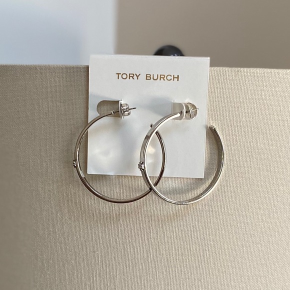 Tory Burch Kira Hoop Earrings - Picture 2 of 7